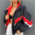 Bomber Jacket Printed Zipper Long Sleeve Vintage - ROUTINE FASHION